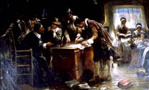 Pilgrims Signing the Mayflower Compact by Edward Percy Moran