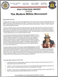 DHS-Missouri Information Analysis Center (MIAC): “The Modern Militia Movement”  Ron Paul bumper stickers terrorist